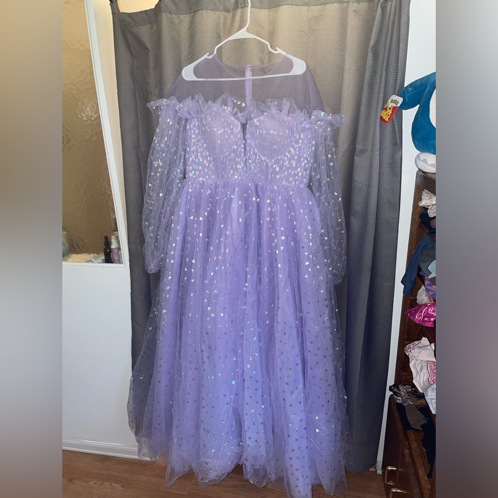 Teuta Matoshi purple heart gown